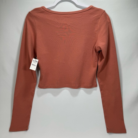 NWT New Billabong Women's Fall In Line T-Shirt XL Cropped Longsleeve Girls Shirt - Picture 5 of 7
